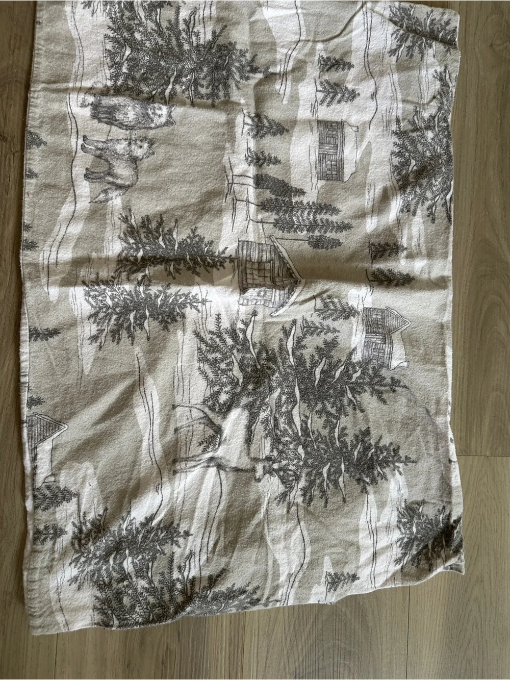 Cabin Pillowcase Rustic Lodge Wildlife Bear Deer Bedding 25.5”